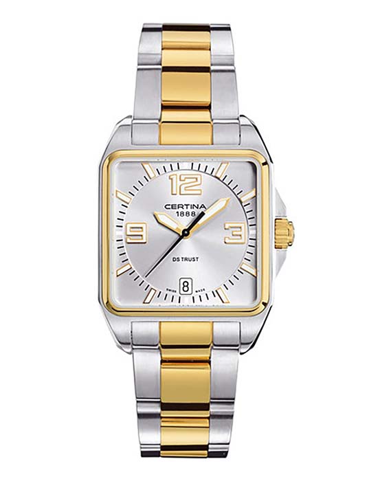 Certina Certina DS Trust C019.510.22.037.00  C0195102203700 кварцевые мужские часы серебристый циферблат, браслет нержавеющая сталь — вид спереди